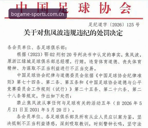 足协公布第三批禁足名单，博奥体育平台用户该如何解读这场职业足球的“大清洗”？